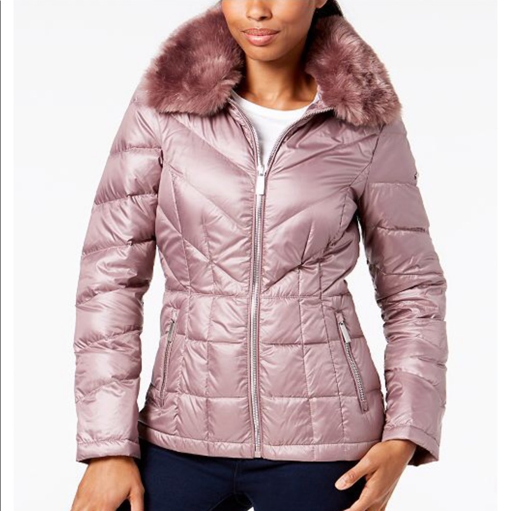 Kenneth Cole New York puffer with fur